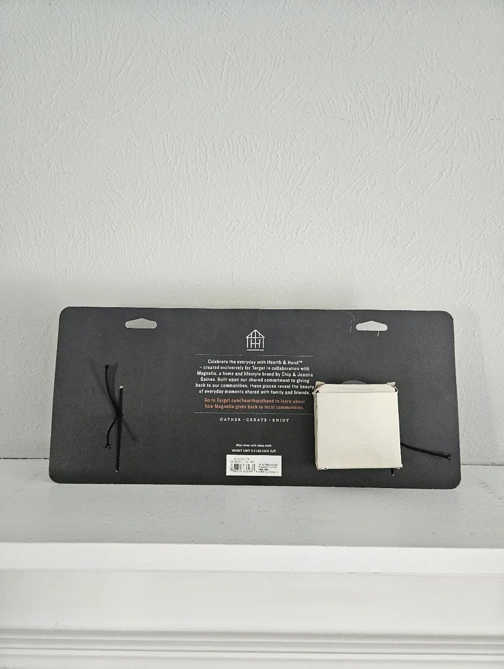 NWT Hearth & Hand With Magnolia Brass And Wood Wall Rail With Clips